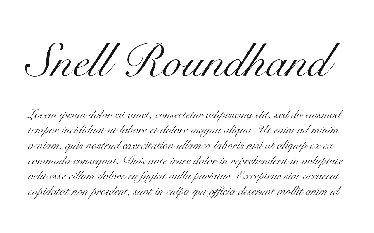 Snell Roundhand